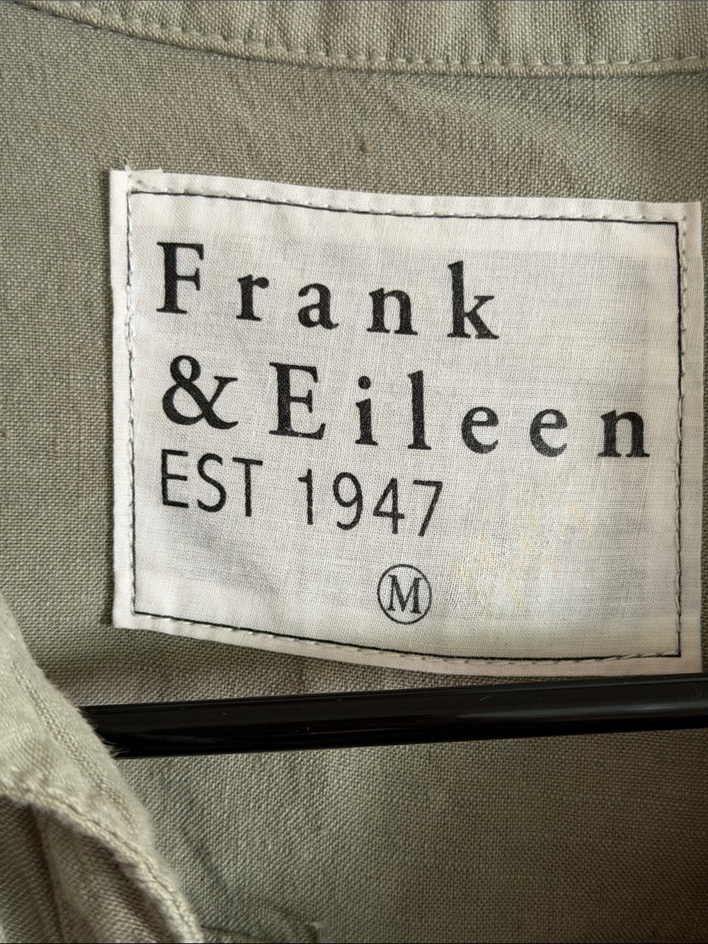 Frank & Eileen sage green Northern Ireland linen jumpsuit. Size Medium. - Picture 2 of 12